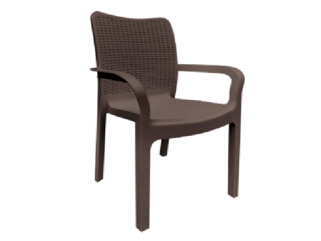 Стул пластиковый RATTAN 506/580/833 мм горький шоколад 6182